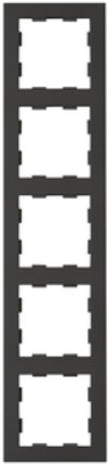 Peha Badora 5-Gang Cover Frame Matte Black - 00276782