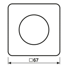 Jung CD Range Rotary Dimmer Cover Alpine White - CD1740WW