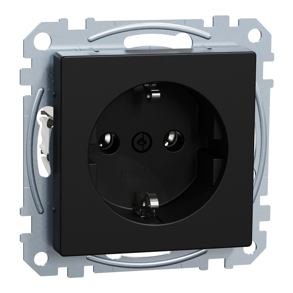 Schneider System M Ocean Plastic Wall Socket Black - MEG2301-0403