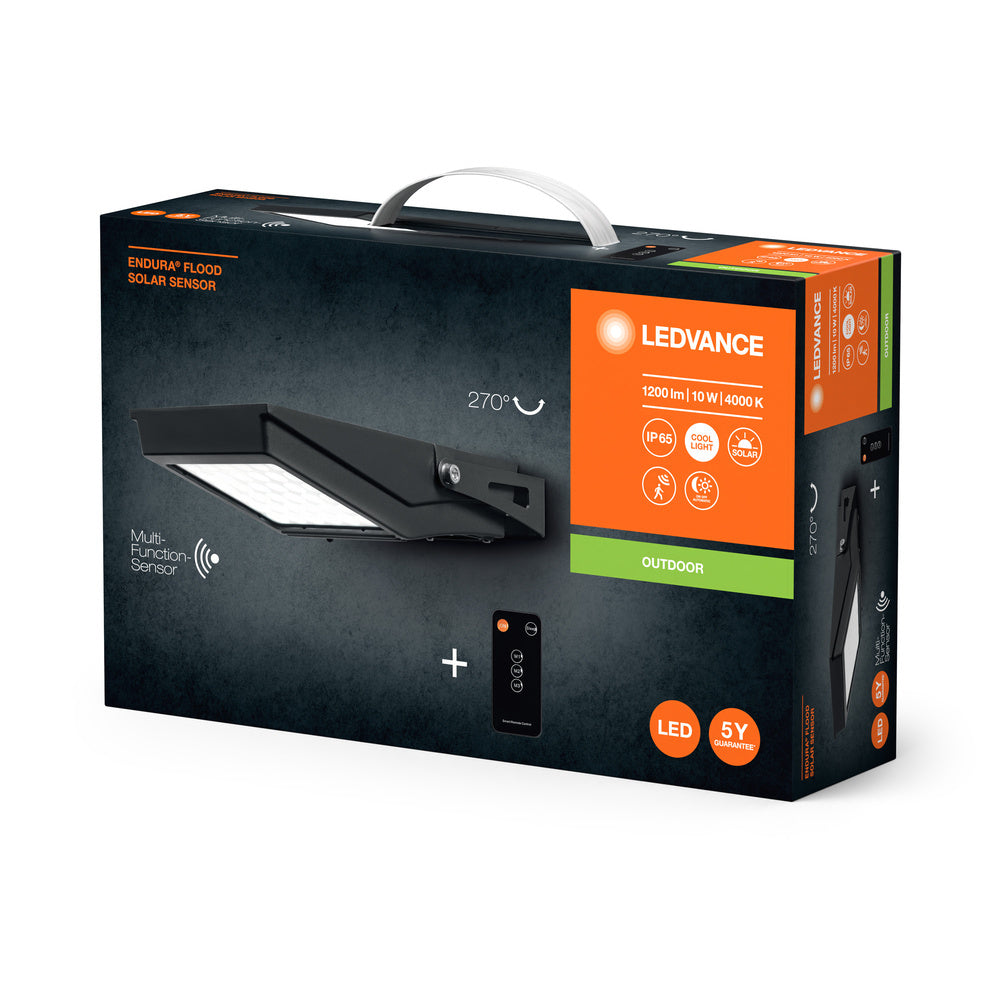 ENDURA Solar LED Flood Light 10W 4000K With Sensor - 4058075762350