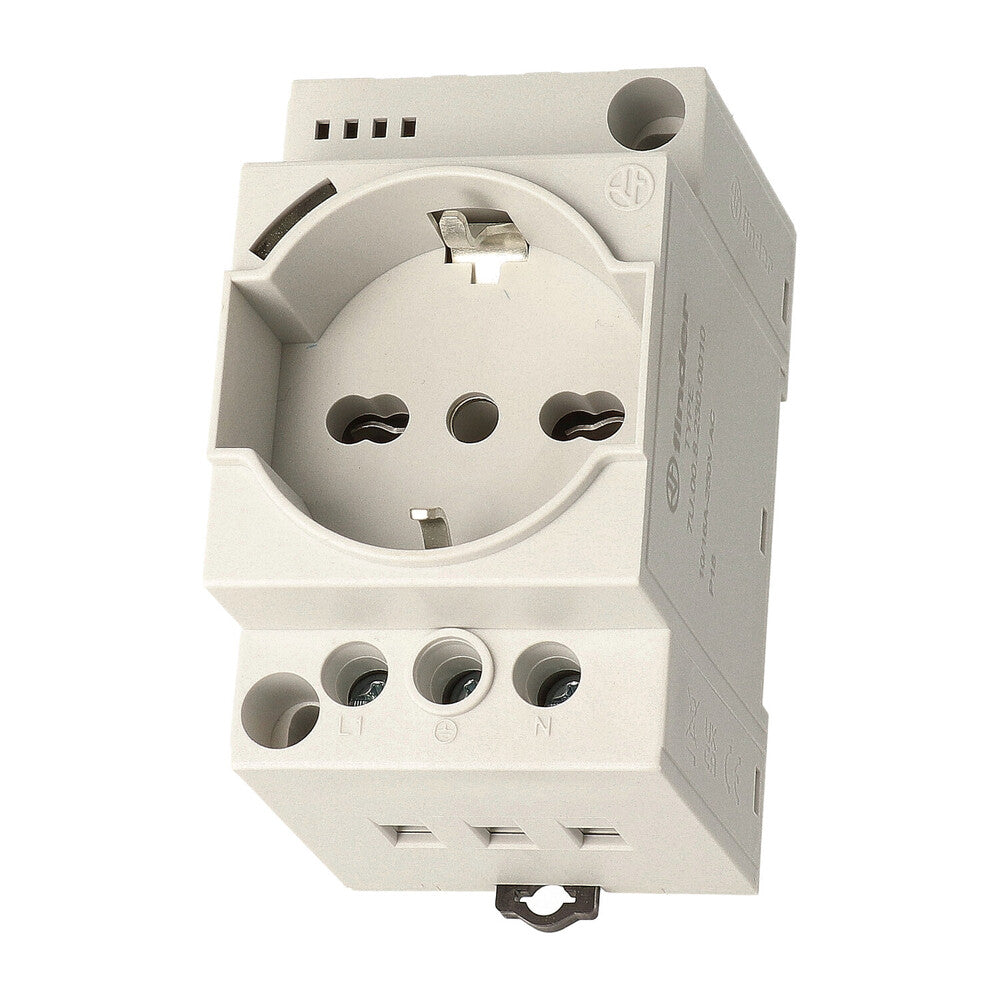 Finder Power Socket With LED 16A 250V AC Grey - 7U.00.8.230.0010
