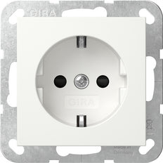Gira System 55 Safety Plus SCHUKO Socket Pure White - 445327