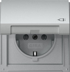 Gira TX44 IP44 Aluminum Socket With Hinged Cover - 445465