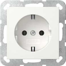 Gira System 55 SCHUKO Socket Outlet Pure White Matt - 418827 [2 Pieces]