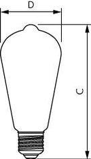 Philips Master Value ST64 LED Bulb 5.9W E27 927 Clear - 8719514347960