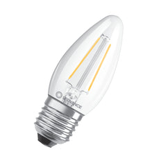 LED Classic Dimmable Candle E27 4.8W 827 Clear Glass - 4099854067495