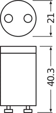 LED T8 Tube Replacement Starter For CCG Systems - 4099854067150 [2 Pieces]