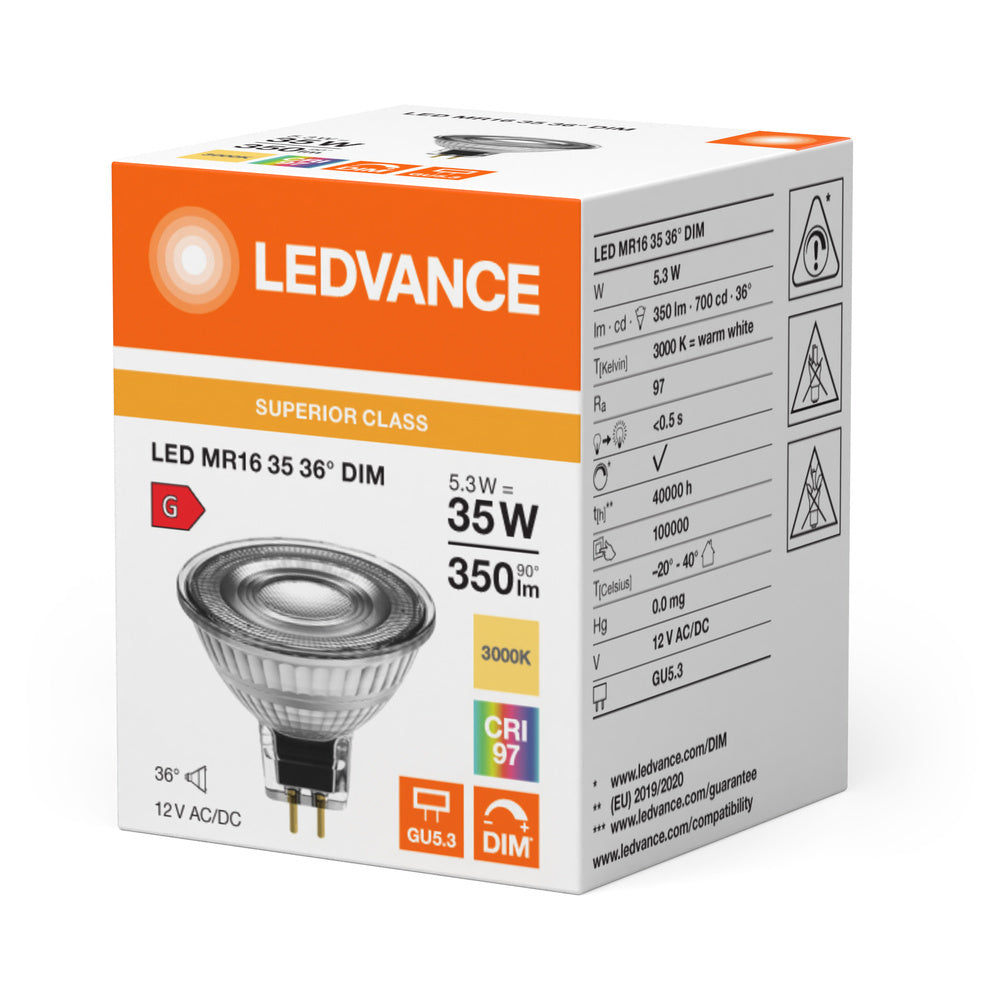 LEDVANCE Superior MR16 GU5.3 LED Spot 5.3W 930 - 4099854058837