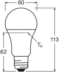 LEDVANCE Classic A19 LED 10W 840 Frosted E27 Bulb - 4099854048869 [2 Pieces]