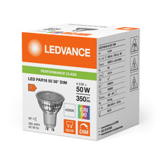 LEDVANCE PAR16 GU10 LED Spot 4.5W 940 Dimmable - 4099854045509