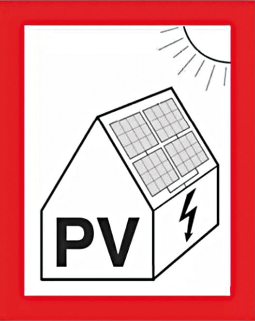 PV System Warning Sign 105x148mm Self Adhesive - 182799
