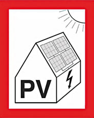 PV System Warning Sign 105x148mm Self Adhesive - 182799