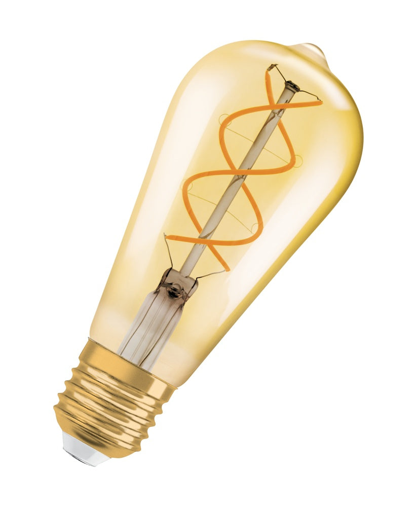 Vintage 1906 LED Edison E27 4W Dimmable Gold Filament Bulb - 4099854090103