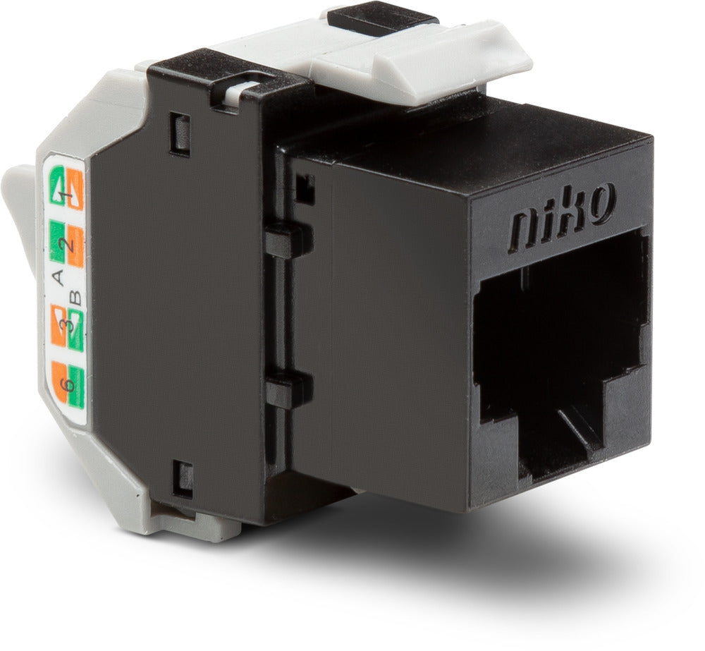 Niko Unshielded RJ45 UTP Cat 6 PoE++ Connector - 650-45062 | Tameson.com