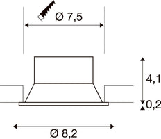 SLV NEW TRIA 75 Recessed Ceiling Mounting Ring White - 1007489