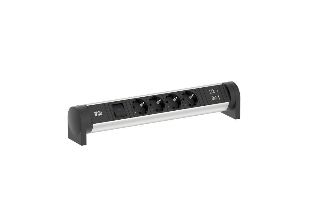 Cycle Desk Power Strip 4x 230V With USB AC Charging - 708.002