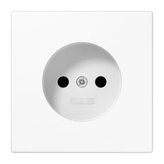 Jung LS990 Alpine White Wall Socket Without Ground Pin - LS1910NWW