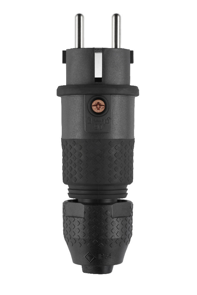 ABL Professional IP54 Schuko Plug Black 16A - 100000068