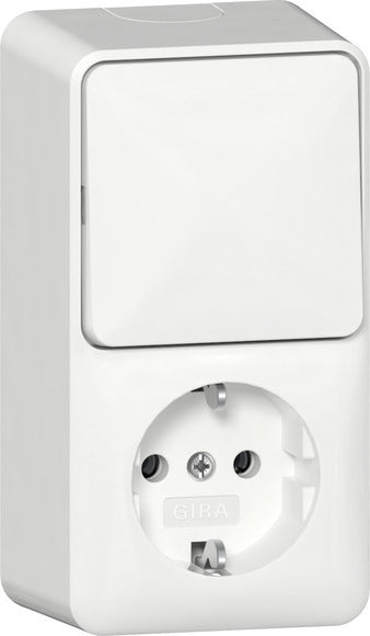 Vertical Combined Switch Socket Outlet With Mounting Plate - 417614