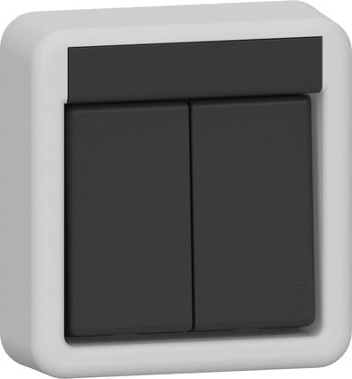 Gira Series IP44 Rocker Switch Grey - 310535