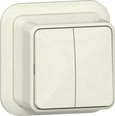 Gira Series Surface Mount Rocker Switch 10A 250V White - 310510