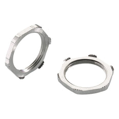 Pflitsch GMM220 EMC M20 Nickel-Plated Brass Lock Nut - GMM220/7PA [2 Pieces]