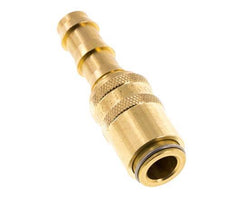Brass DN 6 Mold Coupling Socket 9.5 mm Hose Pillar Double Shut-Off