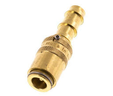 Brass DN 6 Mold Coupling Socket 9.5 mm Hose Pillar Unlocking Protection Double Shut-Off