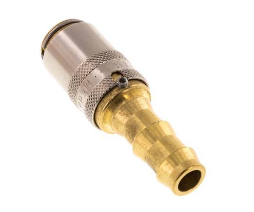 Brass DN 6 Mold Coupling Socket 9.5 mm Hose Pillar Unlocking Protection