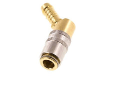 Brass DN 6 Mold Coupling Socket 9 mm Hose Pillar 45-deg