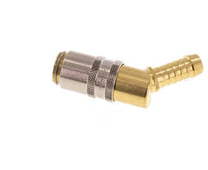 Brass DN 6 Mold Coupling Socket 9 mm Hose Pillar 45-deg