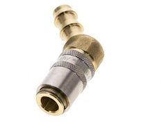 Brass DN 6 Mold Coupling Socket 9.5 mm Hose Pillar 45-deg