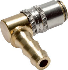Brass DN 6 Mold Coupling Socket 9.5 mm Hose Pillar 90-deg