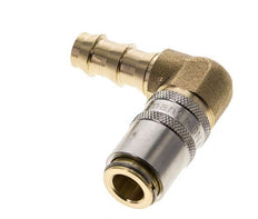 Brass DN 6 Mold Coupling Socket 9.5 mm Hose Pillar 90-deg