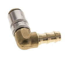 Brass DN 6 Mold Coupling Socket 9.5 mm Hose Pillar 90-deg