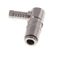 Stainless Steel DN 6 Mold Coupling Socket 9 mm Hose Pillar 90-deg