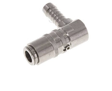 Stainless Steel DN 6 Mold Coupling Socket 9 mm Hose Pillar 90-deg