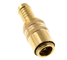 Brass DN 9 Mold Coupling Socket 13 mm Hose Pillar Double Shut-Off