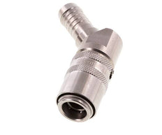 Stainless Steel DN 9 Mold Coupling Socket 13 mm Hose Pillar 45-deg