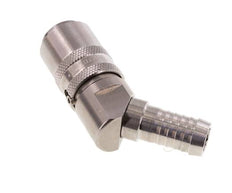 Stainless Steel DN 9 Mold Coupling Socket 13 mm Hose Pillar 45-deg