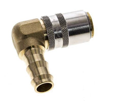 Brass DN 9 Mold Coupling Socket 12.7 mm Hose Pillar 90-deg