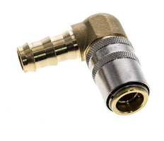 Brass DN 9 Mold Coupling Socket 12.7 mm Hose Pillar 90-deg