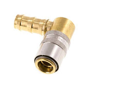 Brass DN 9 Mold Coupling Socket 12.7 mm Hose Pillar 90-deg