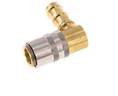 Brass DN 9 Mold Coupling Socket 12.7 mm Hose Pillar 90-deg