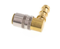 Brass DN 9 Mold Coupling Socket 12.7 mm Hose Pillar 90-deg