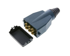 Brass Multi-coupling Plug 6x6 mm Push-in Connections Double Shut-Off