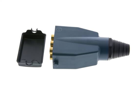 Brass Multi-coupling Plug 6x6 mm Push-in Connections Double Shut-Off