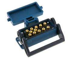 Brass Multi-coupling Socket 12x4 mm Push-in Connections Unlocking Protection
