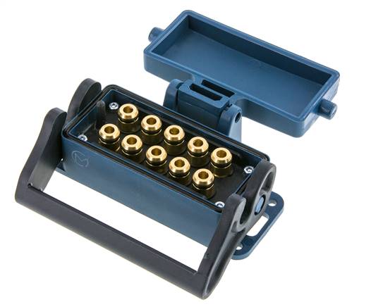 Brass Multi-coupling Socket 10x6 mm Push-in Connections Unlocking Protection