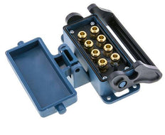 Brass Multi-coupling Socket 8x8 mm Push-in Connections Unlocking Protection